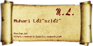 Muhari László névjegykártya